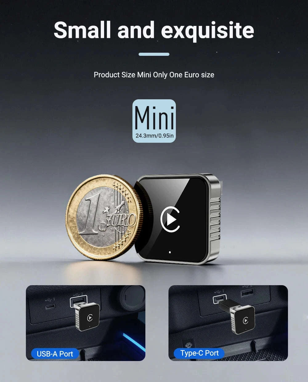 2-in-1 Wireless CarPlay Android Auto Adapter-carplay and auto / China Mainland