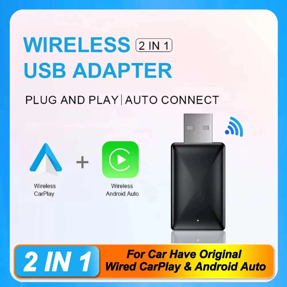2-in-1 Wireless CarPlay Android Auto Adapter-carplay and auto / China Mainland