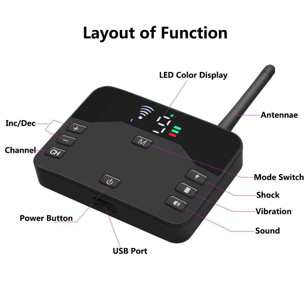 2-in-1 Wireless Dog Fence & Training Collar with Remote Control-For 3 Dogs