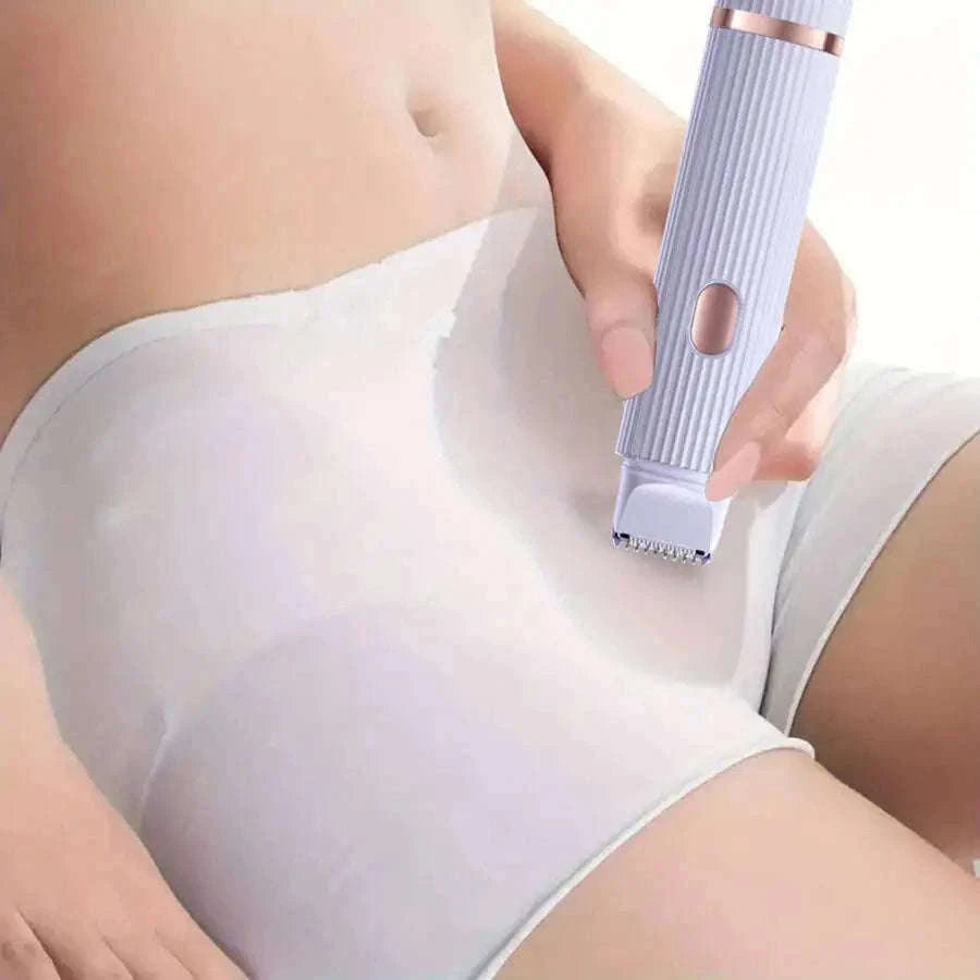 2-in-1 Women's Electric Shaver for Face, Body & Brows Wet Dry-Pink