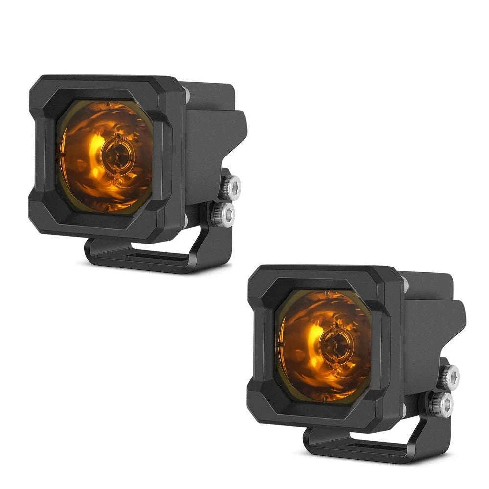 2 Inch LED Pod Lights 50W 12V Waterproof Off-Road Cube Lights-Amber Driving - 1 PC