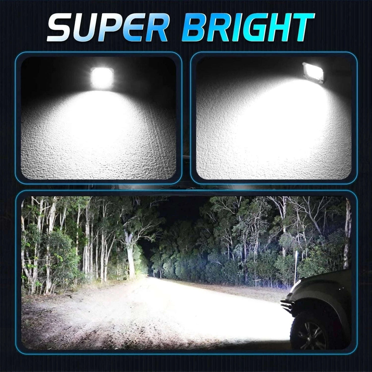 2 Inch LED Pod Lights 50W 12V Waterproof Off-Road Cube Lights-Amber Driving - 1 PC