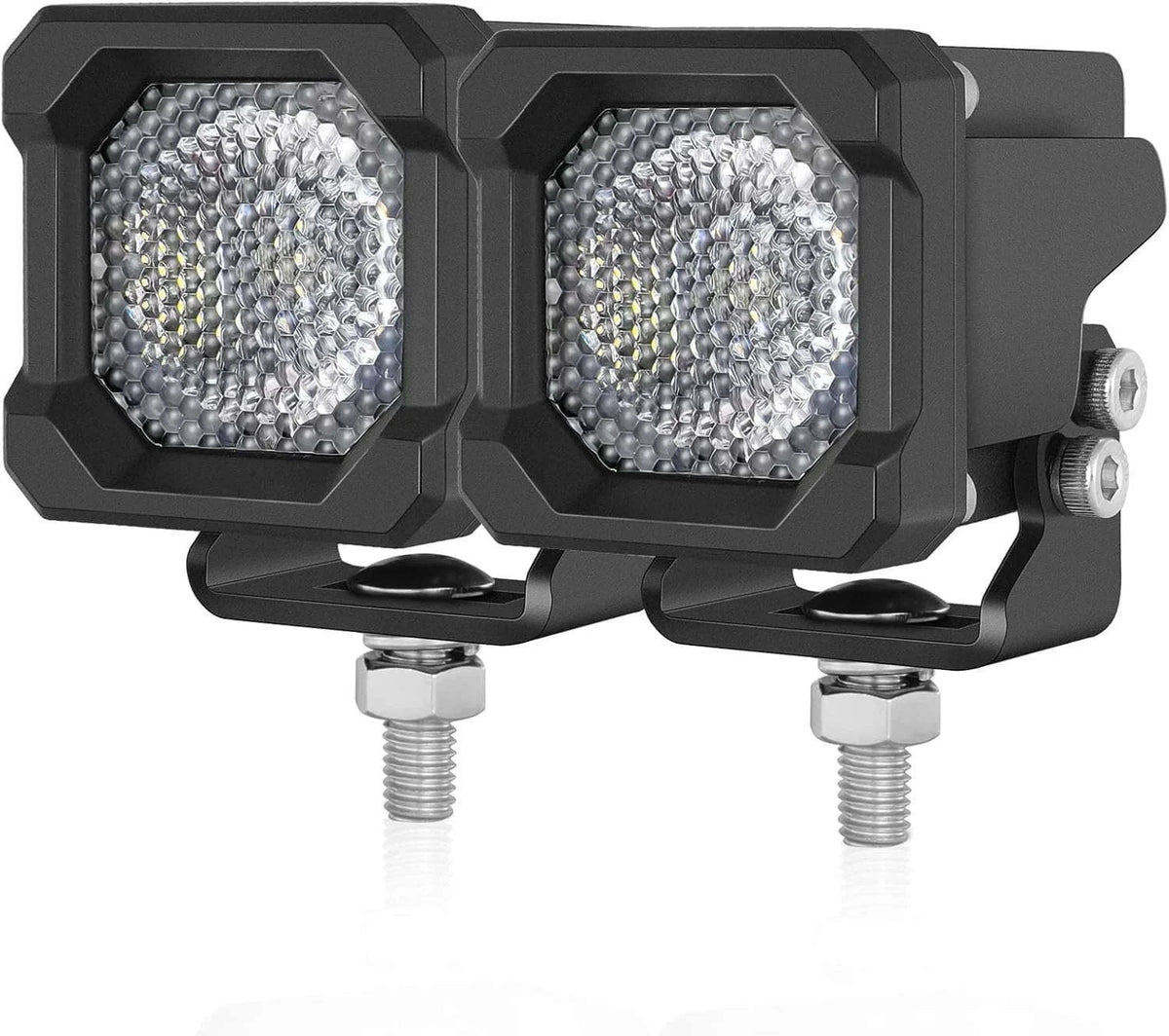 2 Inch LED Pod Lights 50W 12V Waterproof Off-Road Cube Lights-Amber Driving - 1 PC