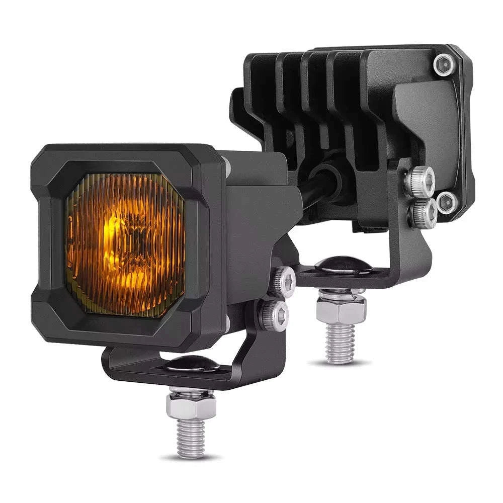 2 Inch LED Pod Lights 50W 12V Waterproof Off-Road Cube Lights-Amber Driving - 1 PC