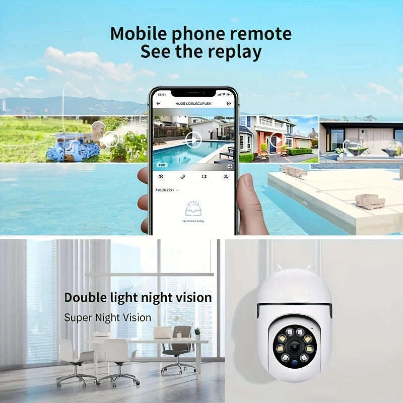 2-Pack 1080P WiFi Security Camera with Color Night Vision, 2-Way Audio, 360° Pan/Tilt/Zoom, Motion Detection-USB / Germany