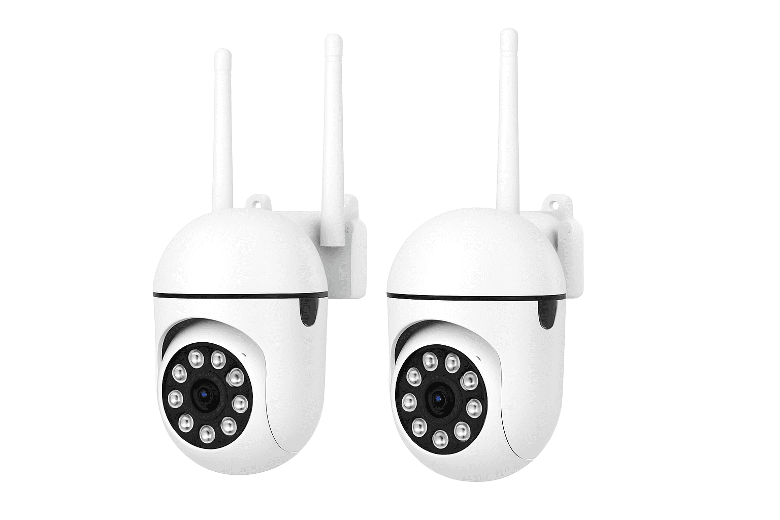2-Pack 1080P WiFi Security Cameras with Night Vision & Audio-USB / United States