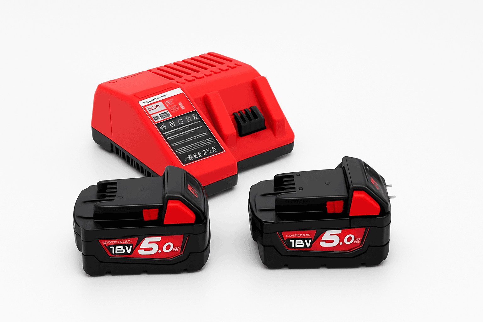 2-Pack 18V 5.0Ah Battery and Fast Charger for 18V Tools-green / United States
