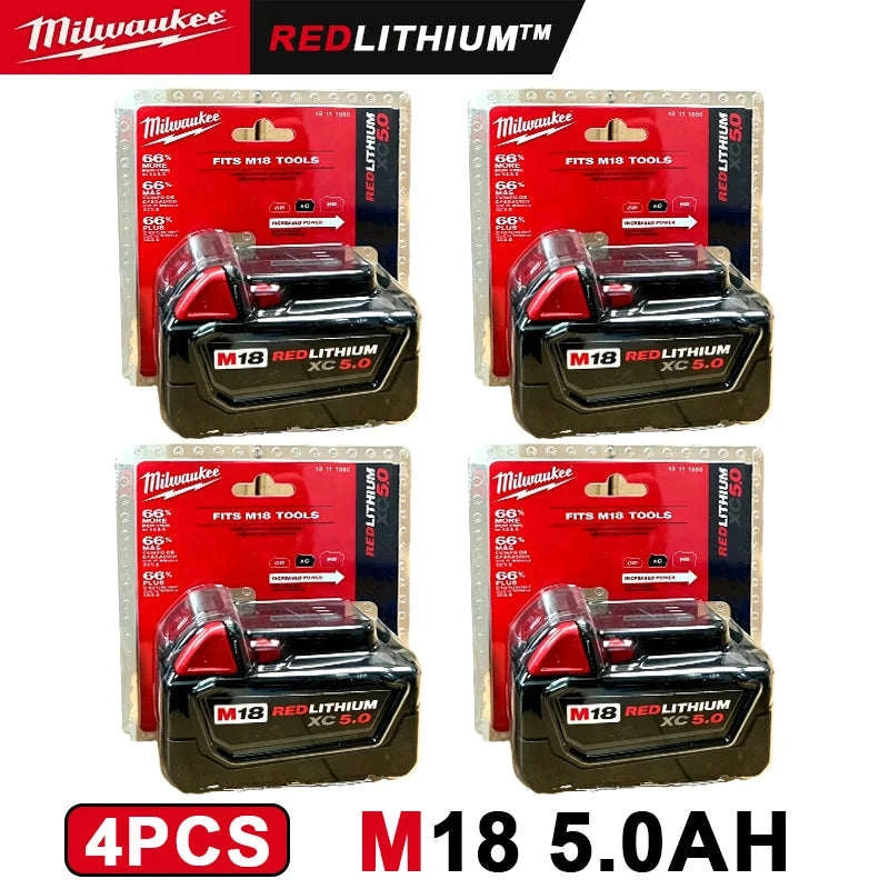 2-Pack 18V 5.0Ah Rechargeable Battery Pack-4pcs / 18V / United States