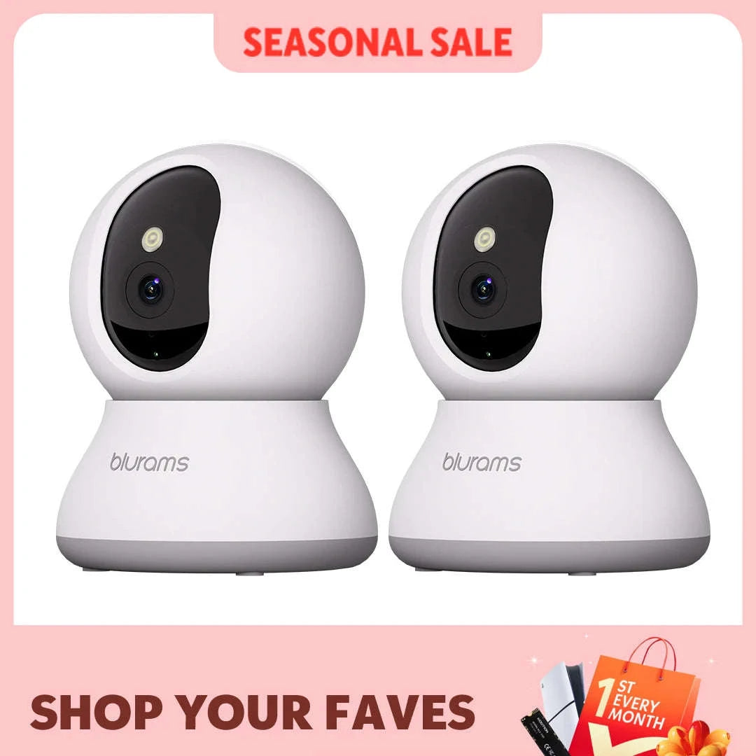 2-Pack 2K Indoor Security Camera with One-Touch Call-EU Plug / spain