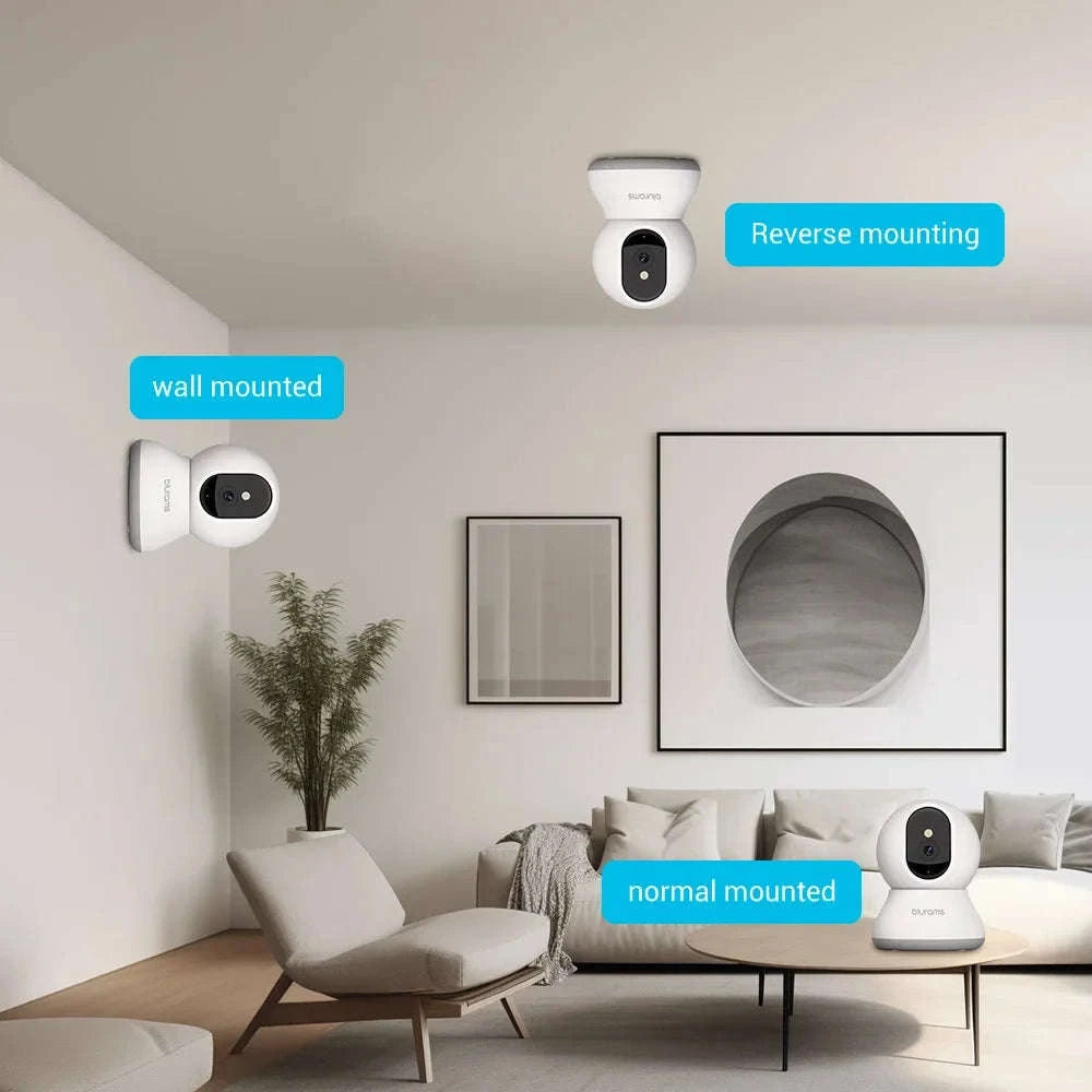 2-Pack 2K Indoor Security Camera with One-Touch Call-EU Plug / spain