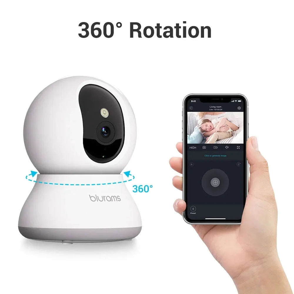 2-Pack 2K Indoor Security Camera with One-Touch Call-EU Plug / spain
