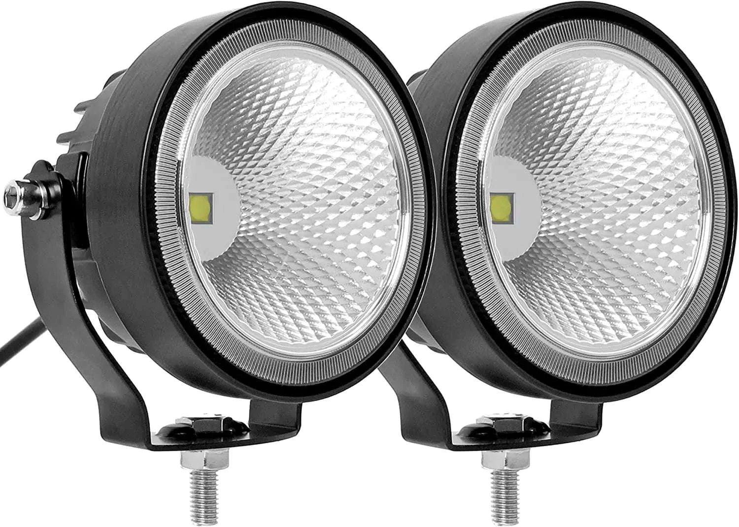 2-Pack 4 Inch LED Work Light 12-30V Spot Flood-4 inch Flood-White