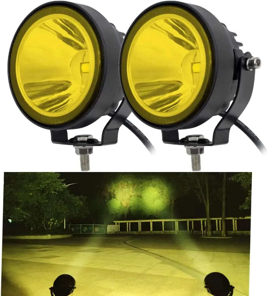2-Pack 4 Inch LED Work Light 12-30V Spot Flood-4 inch Flood-White