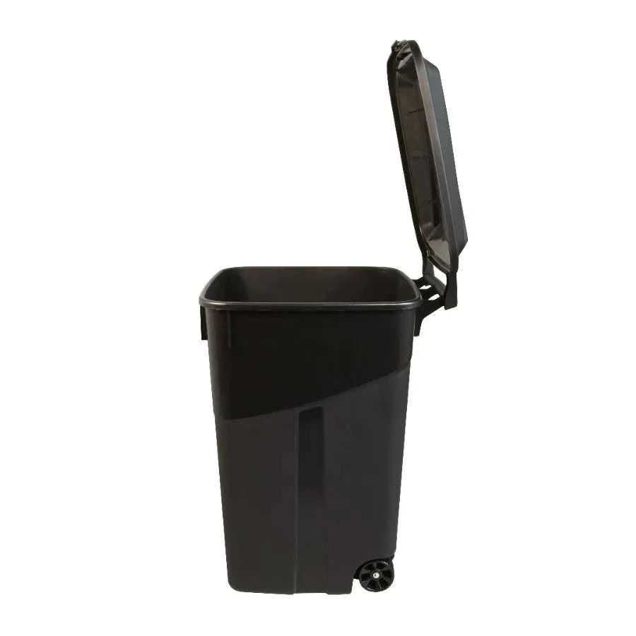 2 Pack 45 Gallon Wheeled Garbage Cans with Attached Lid-United States