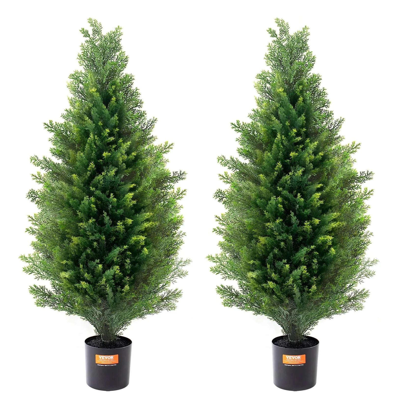 2-Pack 48in Artificial Cedar Topiary Trees for Indoor & Outdoor Decor-United States / 3