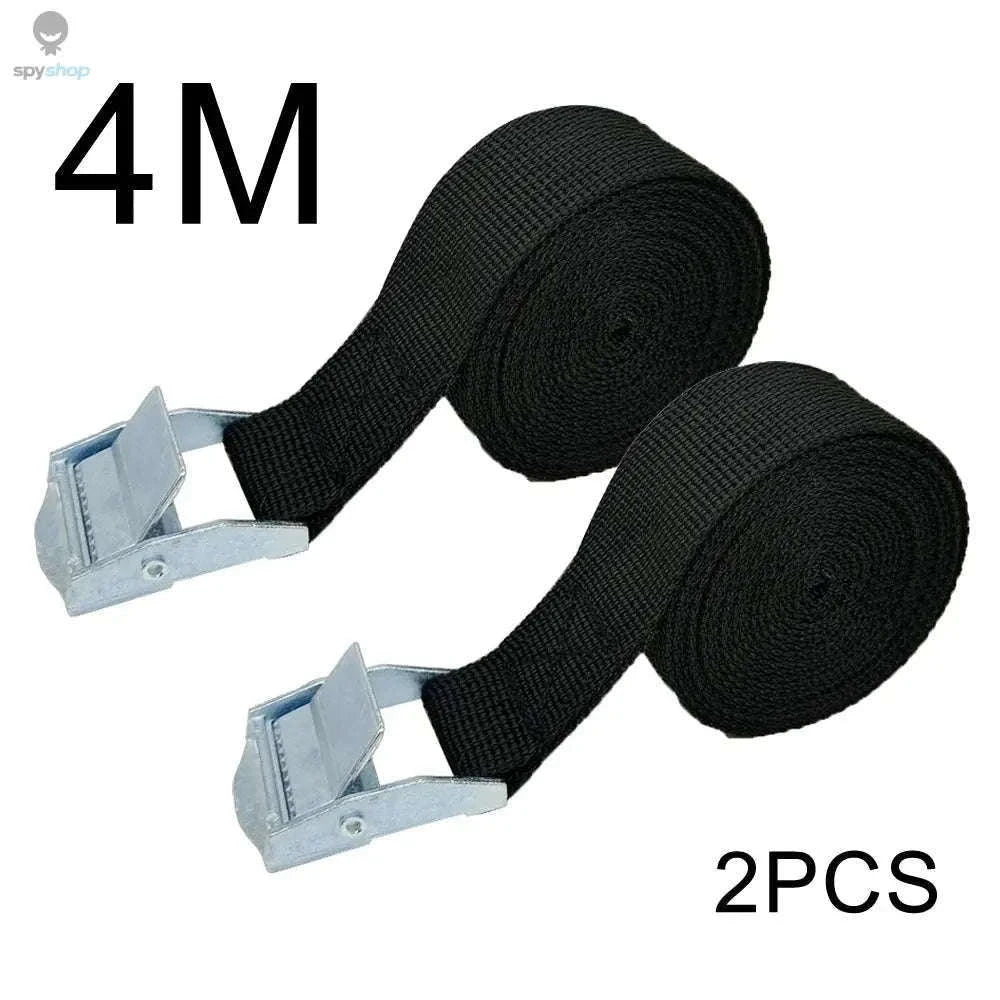 2-Pack 4M Zinc Alloy Cargo Straps with Pressure Buckles-Blue