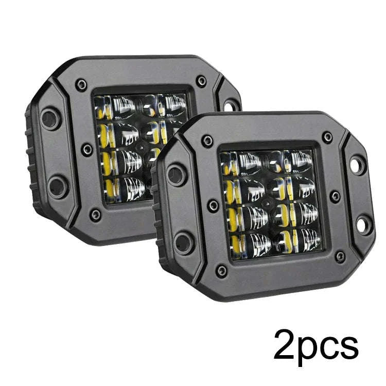 2-Pack 5 Inch Flush Mount LED Work Light Bar 40W 12V 24V Spot Beam-2pcs 40W flush mount