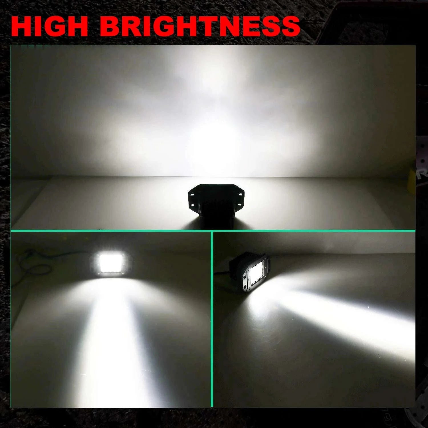 2-Pack 5 Inch Flush Mount LED Work Light Bar 40W 12V 24V Spot Beam-2pcs 40W flush mount