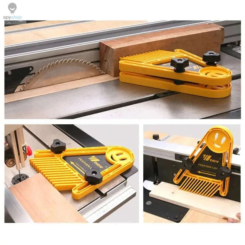 2 Pack Adjustable Featherboard Safety Guide for Cleaner Cuts-Yellow Set