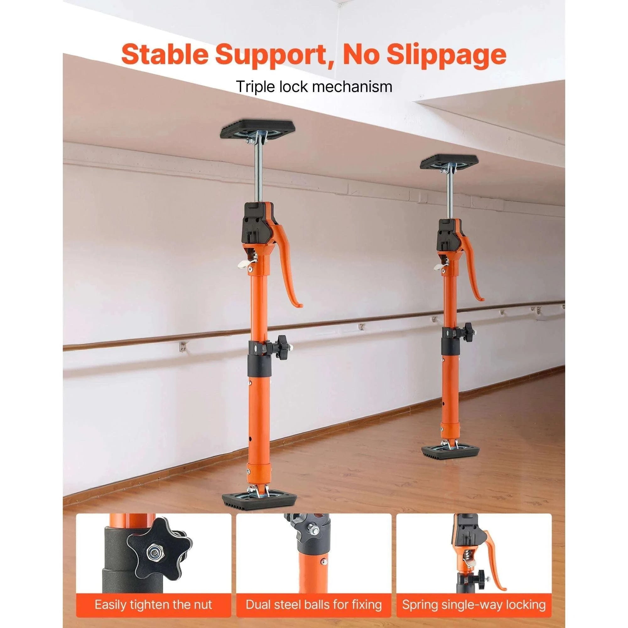 2-Pack Adjustable Support Poles 220 lbs Telescopic Cabinet Jack-15.7-23.62inch / United States