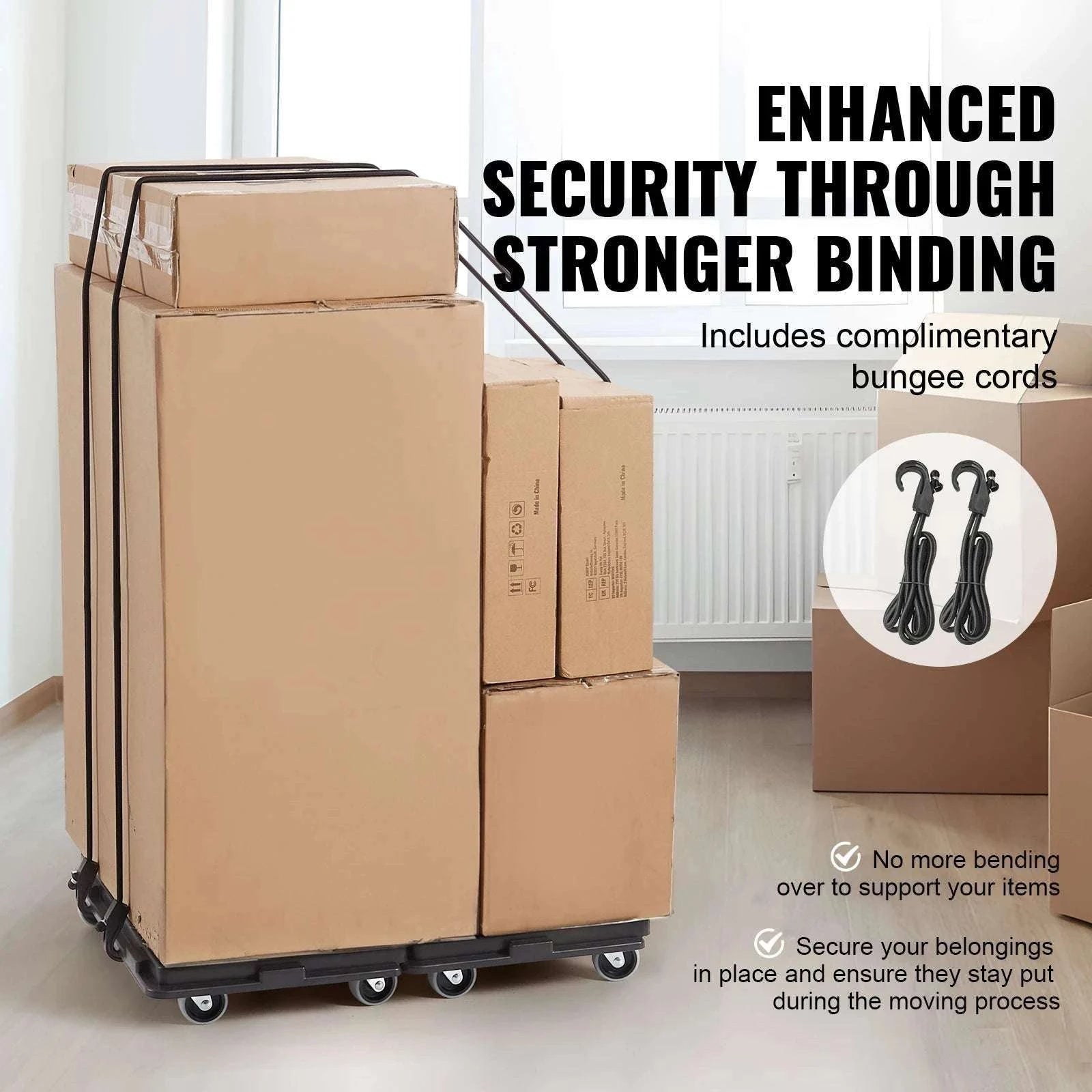 2 Pack Furniture Dolly Movers 500 lbs Each with Wheels-500lbs Each Count / United States