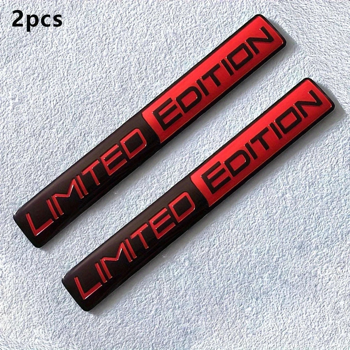 2-Pack Limited Edition 3D Metal Car Emblem Stickers-Silver / CHINA