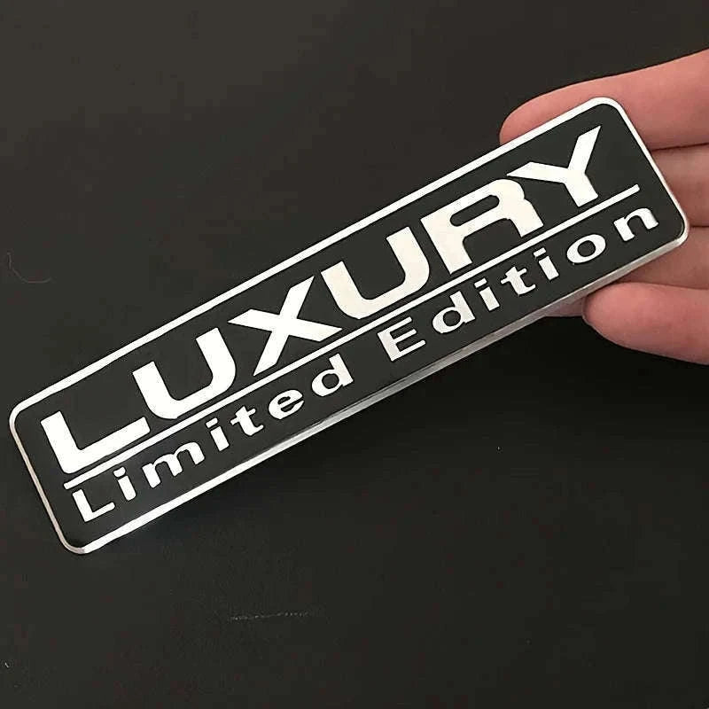 2-Pack Limited Edition 3D Metal Car Emblem Stickers-Silver / CHINA