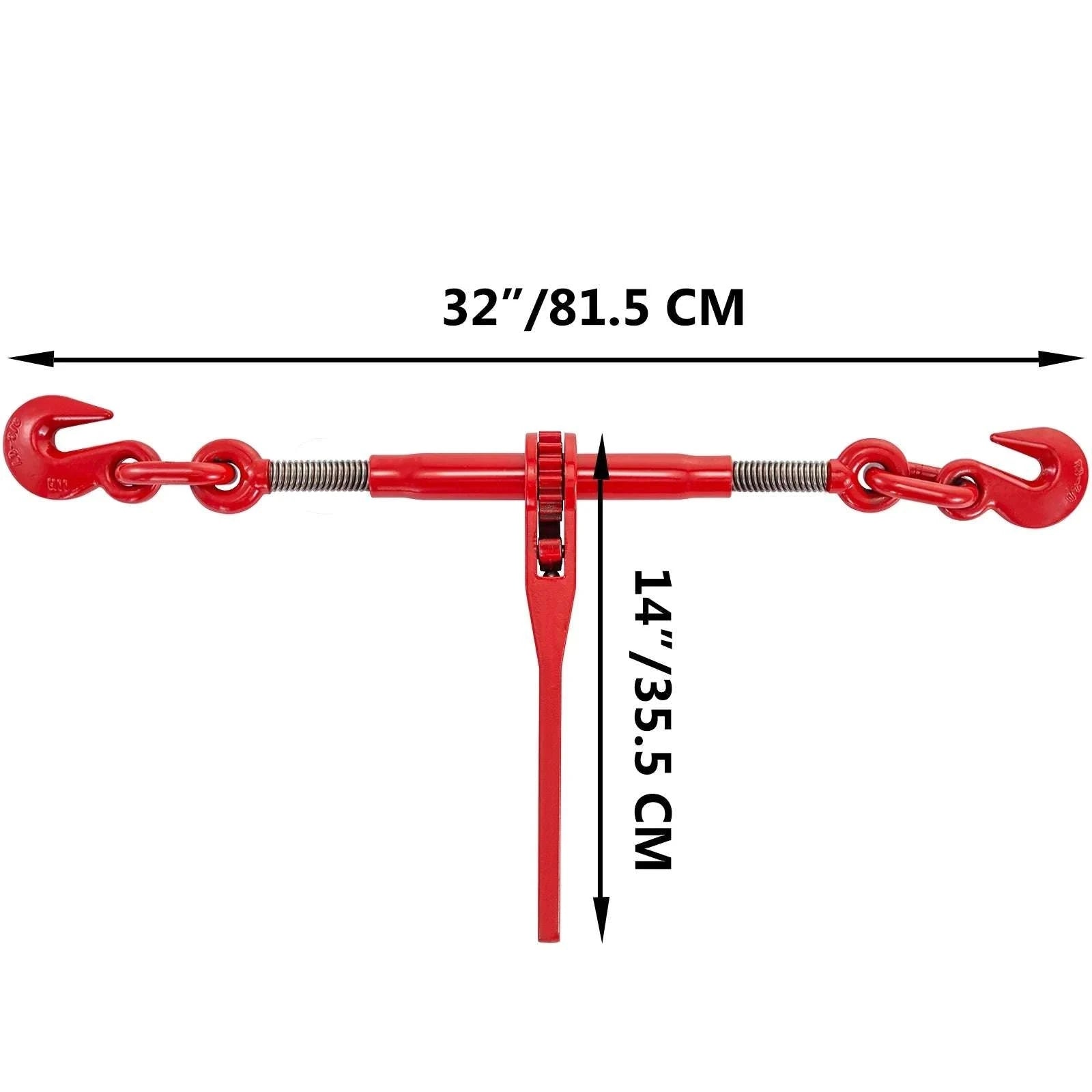 2 Pack Ratchet Chain Load Binder 3/8–1/2 in, 9215 lb Capacity-france