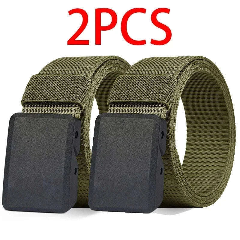 2-Pack Tactical Nylon Belt Set with Automatic Buckle-2PC 03A black / 120cm