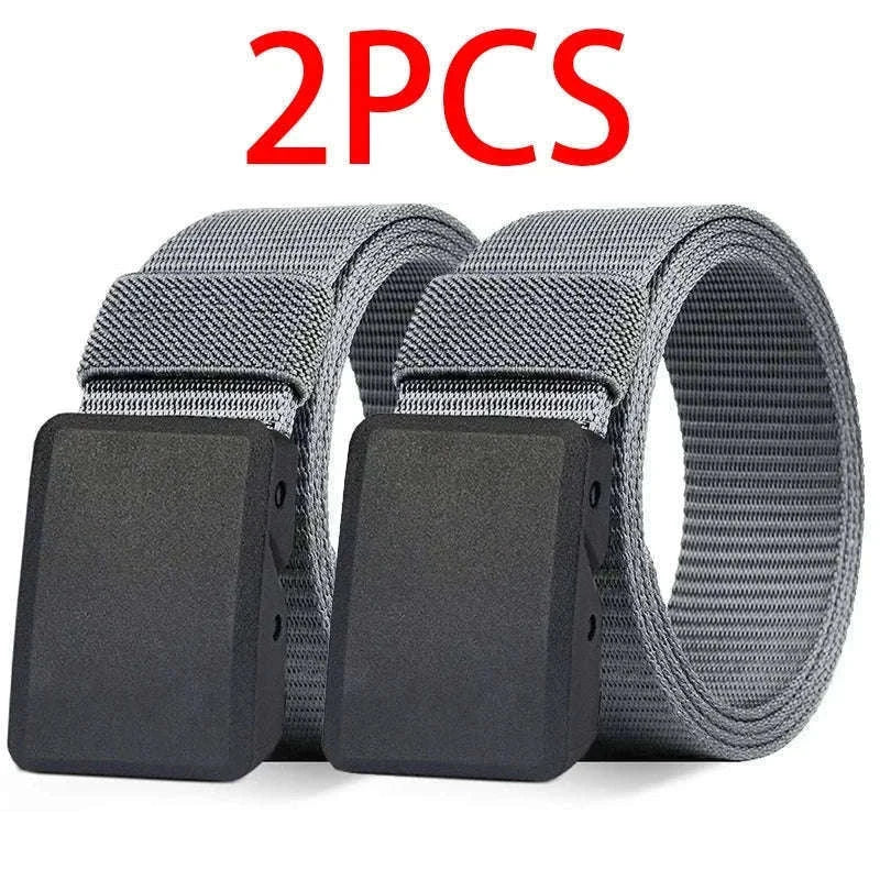 2-Pack Tactical Nylon Belt Set with Automatic Buckle-2PC 03A black / 120cm