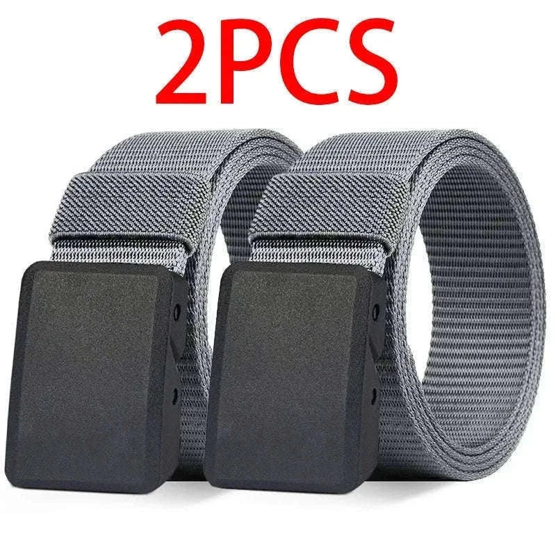 2-Pack Tactical Nylon Belt Set with Automatic Buckle-2PC 03A black / 120cm