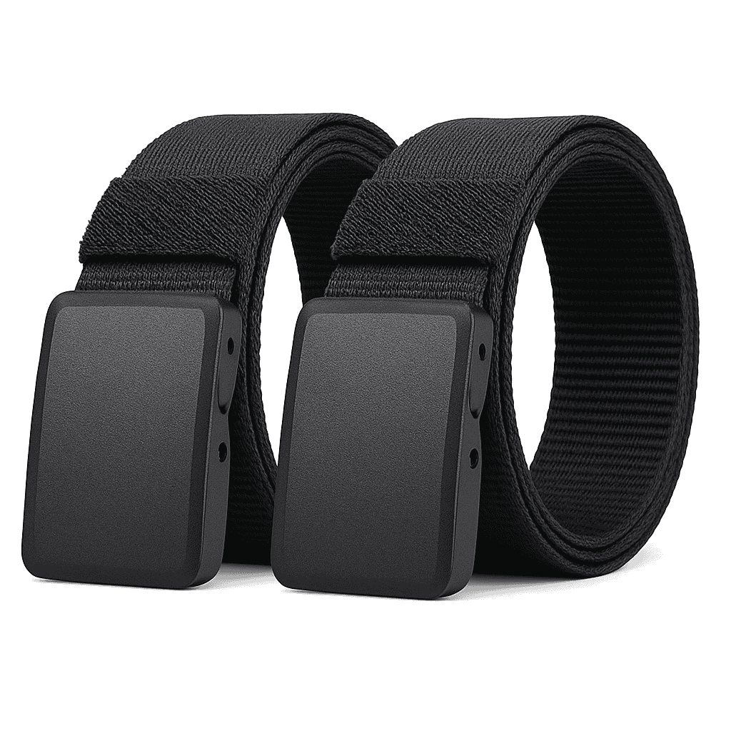 2-Pack Tactical Nylon Belt Set with Automatic Buckle-2PC 03A black / 120cm