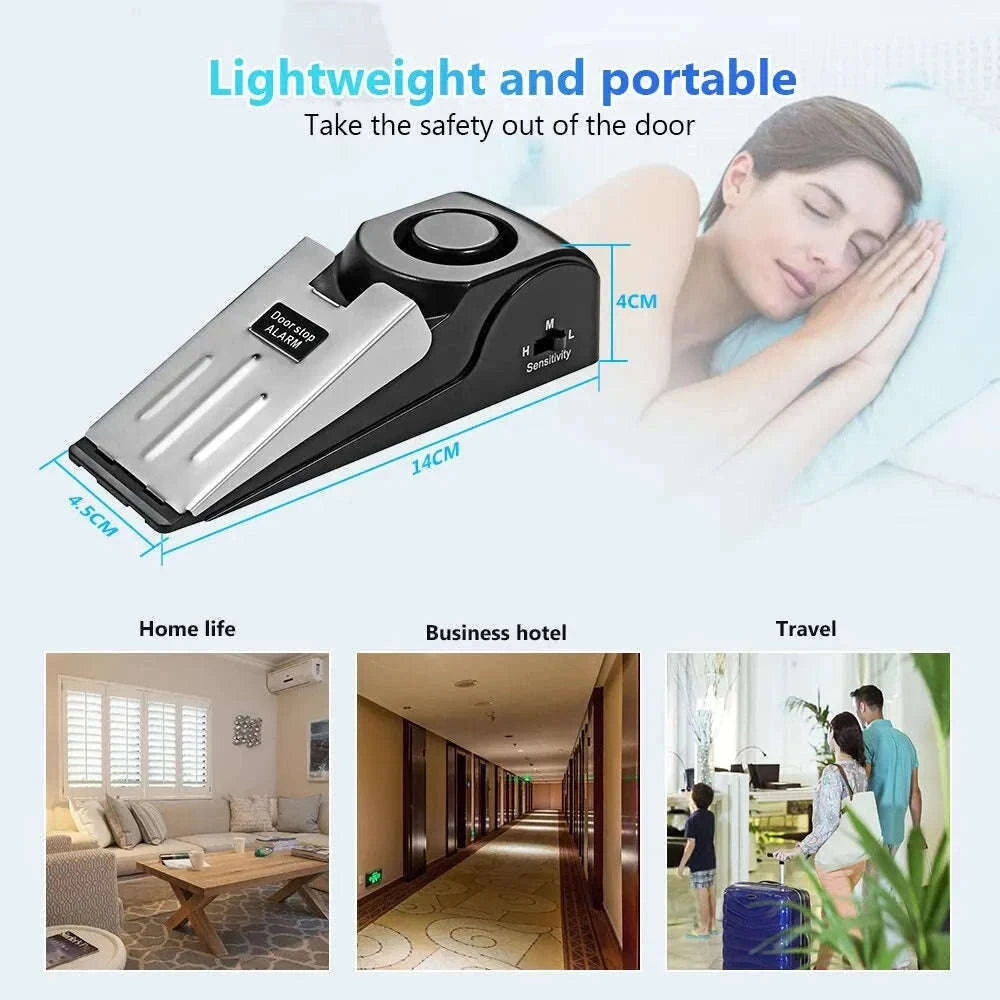 2 Pack Wireless Door Stop Alarm 125dB Door Security-Default Title