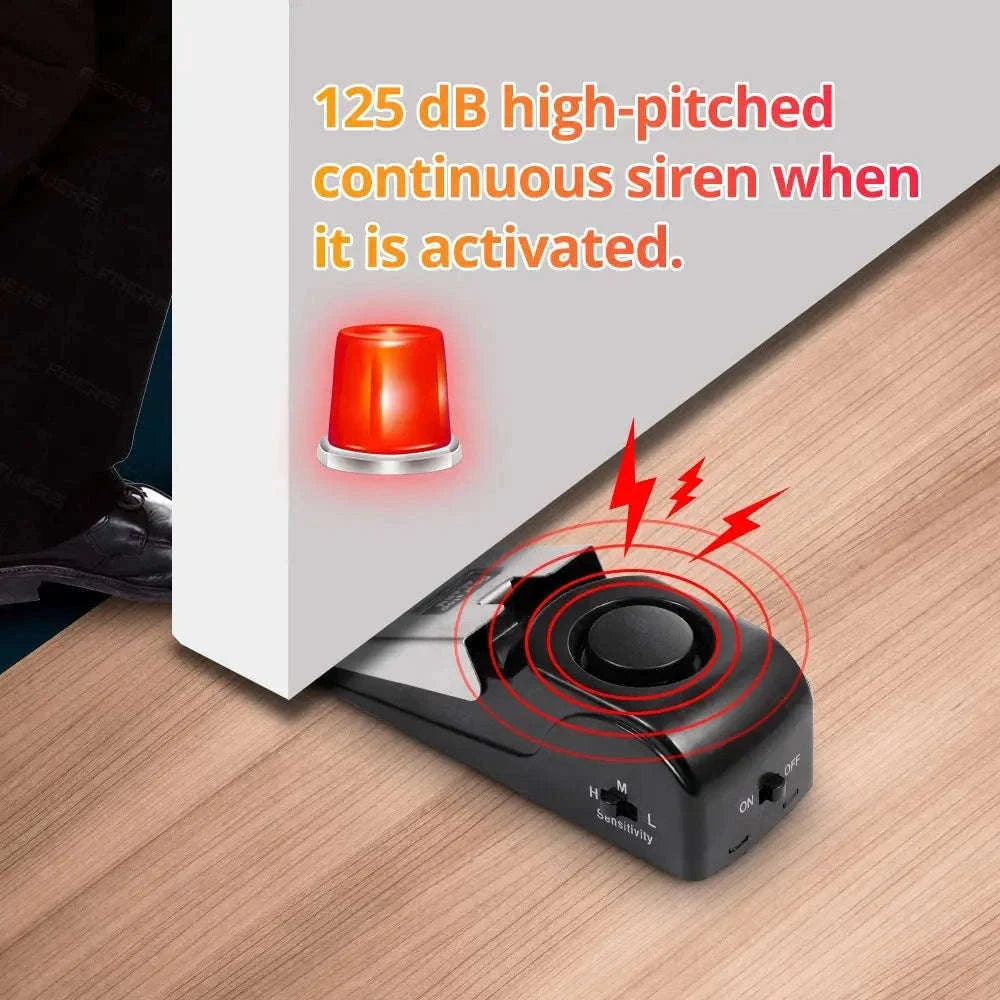 2 Pack Wireless Door Stop Alarm 125dB Door Security-Default Title