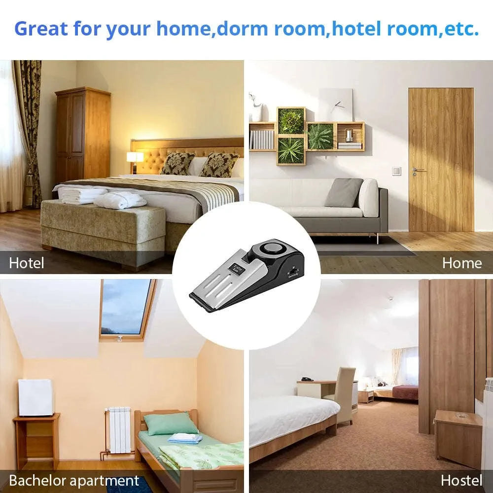 2 Pack Wireless Door Stop Alarm System 125dB-Default Title