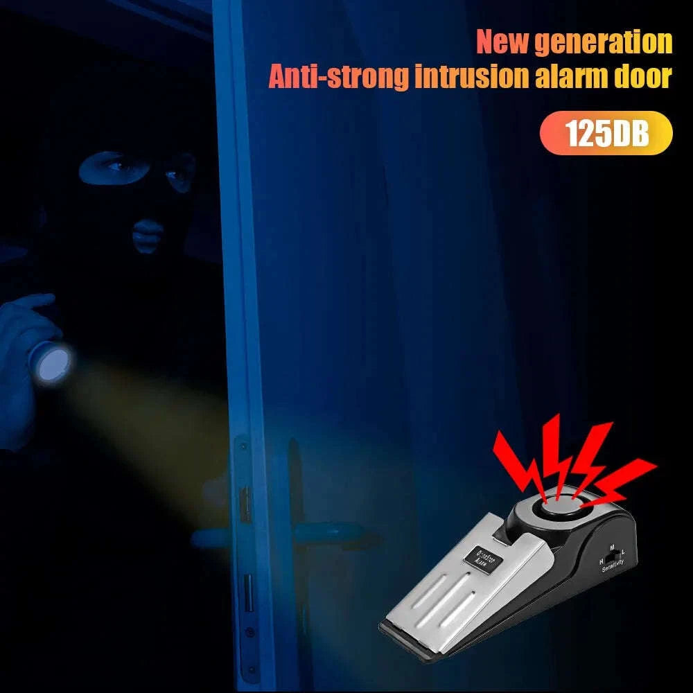 2 Pack Wireless Door Stop Alarm System 125dB-Default Title