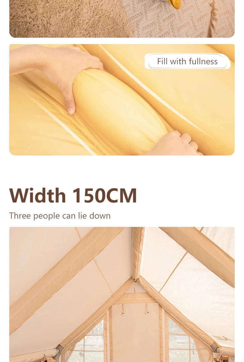 2 Person Sleeping Bag for Camping and Travel-Yellow 2.2kg