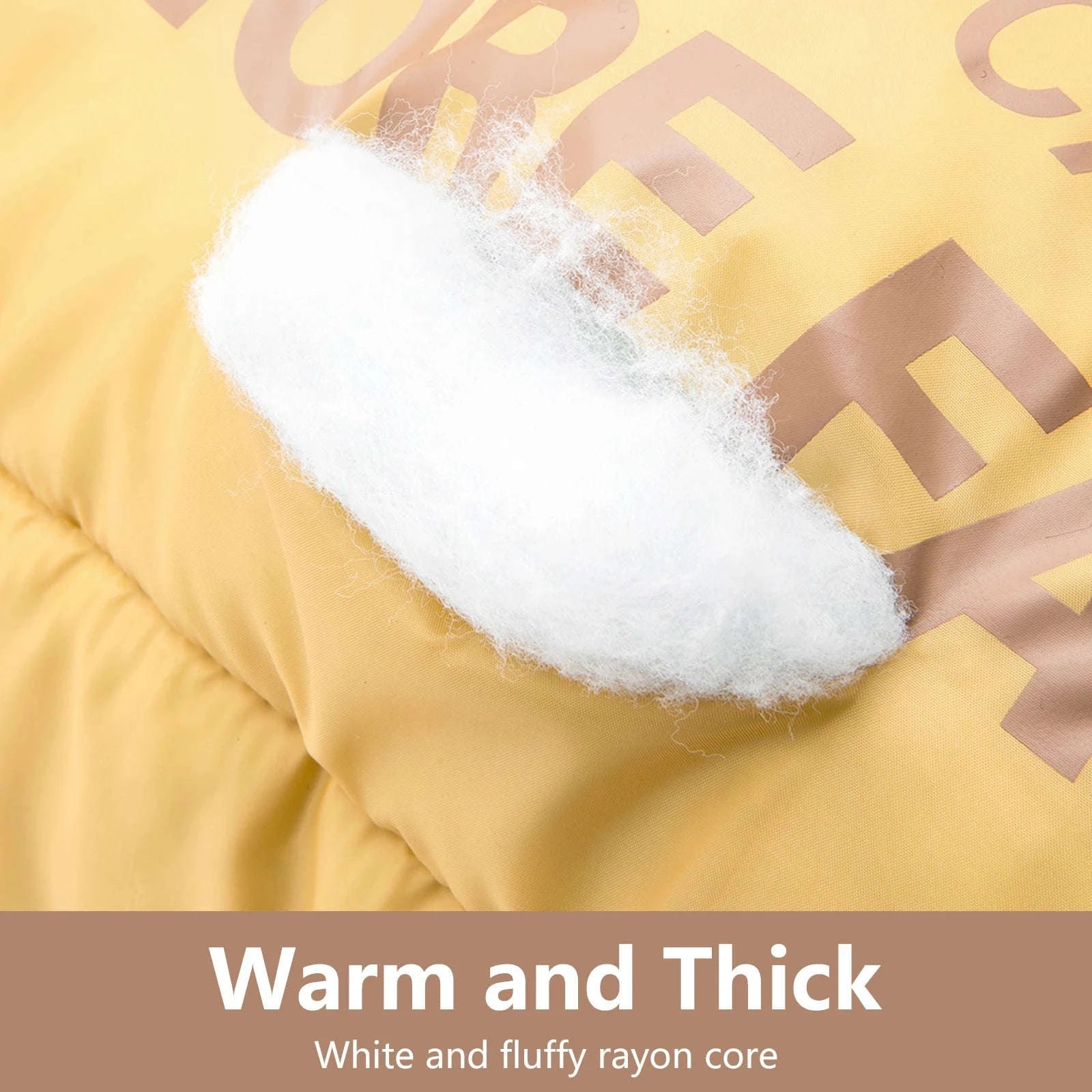 2 Person Sleeping Bag for Camping and Travel-Yellow 2.2kg