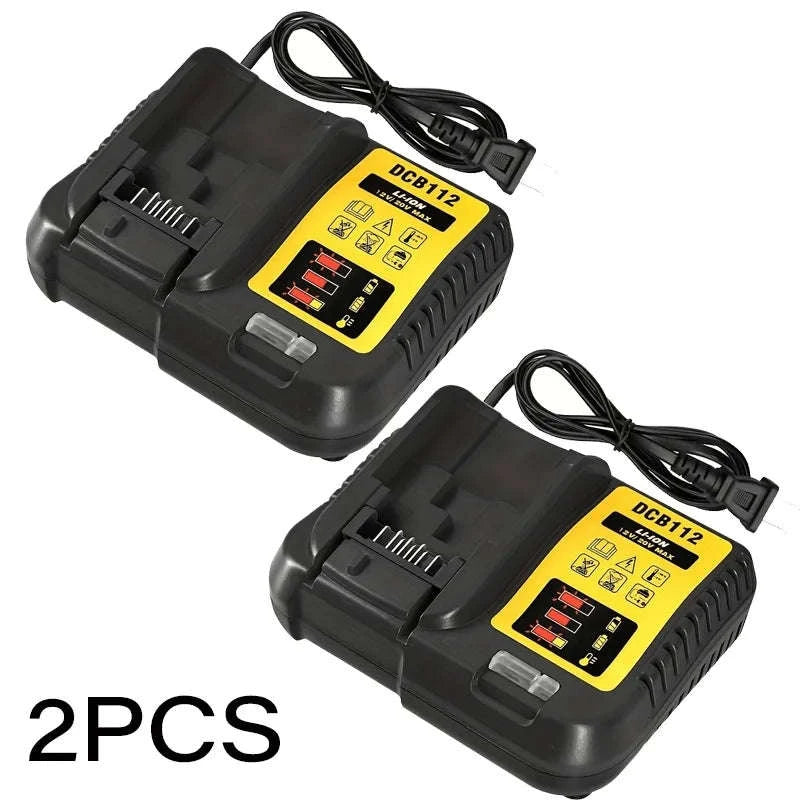 2-Piece 12V/20V Battery Charger Set-black / United States