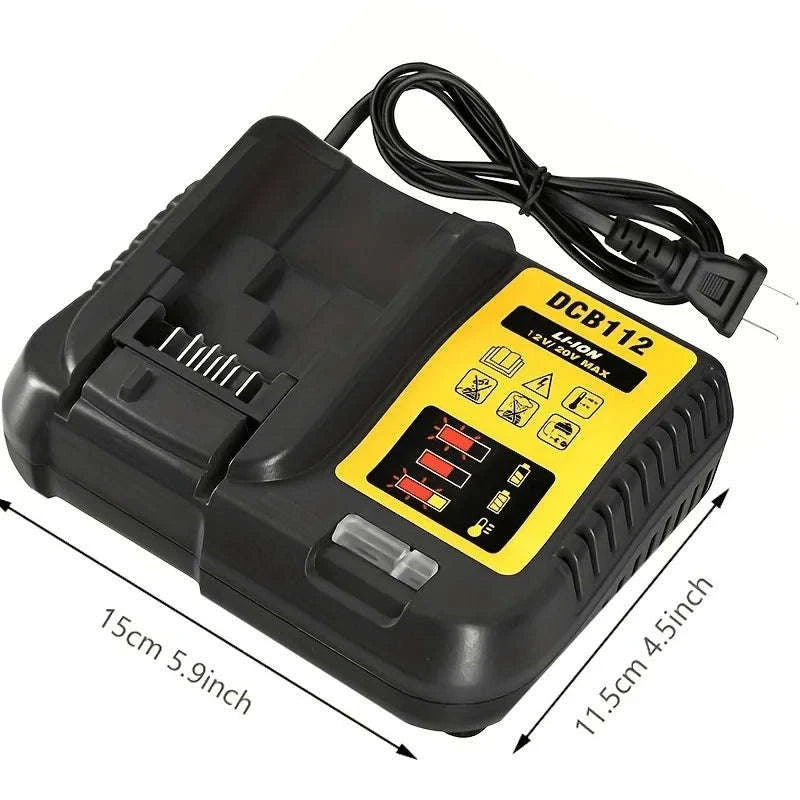 2-Piece 12V/20V Battery Charger Set-black / United States
