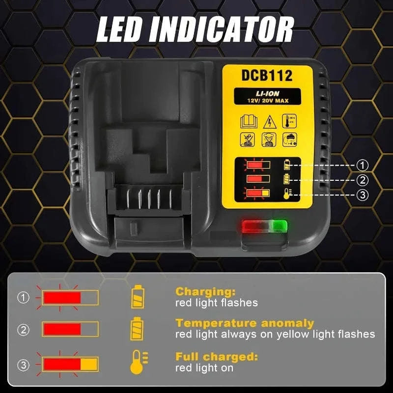 2-Piece 12V/20V Battery Charger Set-black / United States