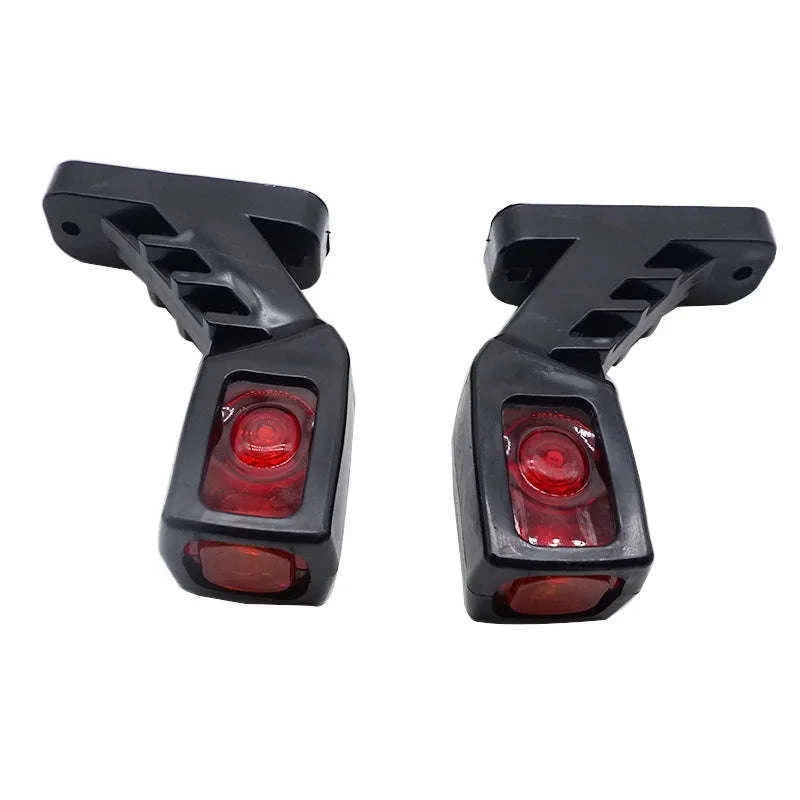 2-Piece 3-Face LED Side Marker Light 12/24V for Trailer Truck Van-2x  small long 85mm