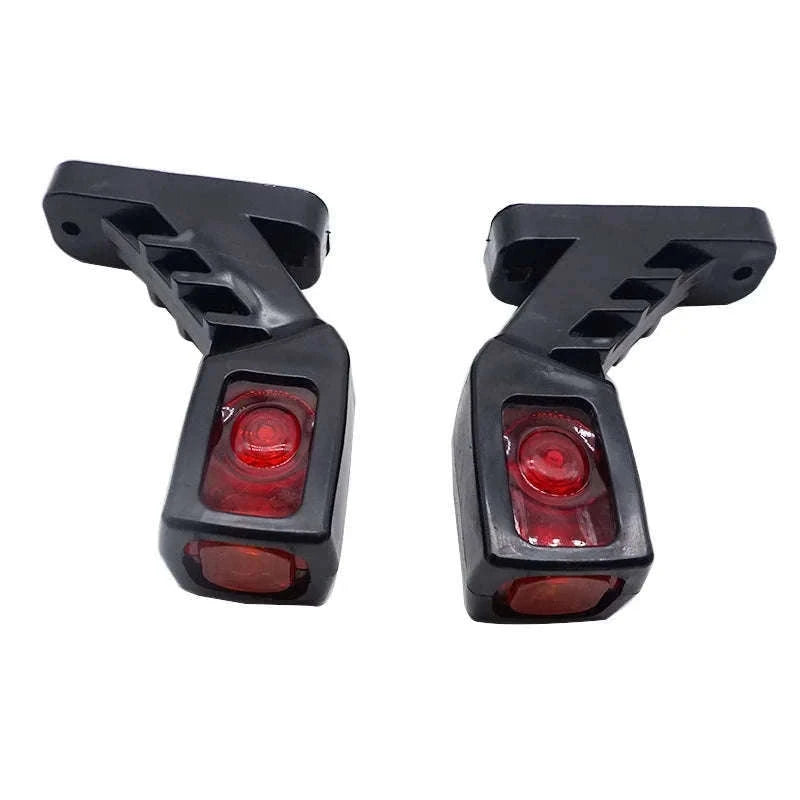 2-Piece 3-Face LED Side Marker Light 12/24V for Trailer Truck Van-2x  small long 85mm