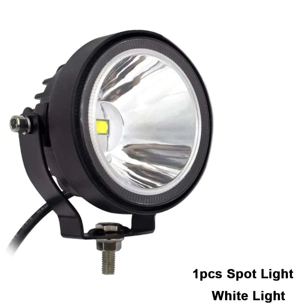 2-Piece 4 Inch LED Work Light Set for 12V/24V Vehicles-4 inch Flood-yellow