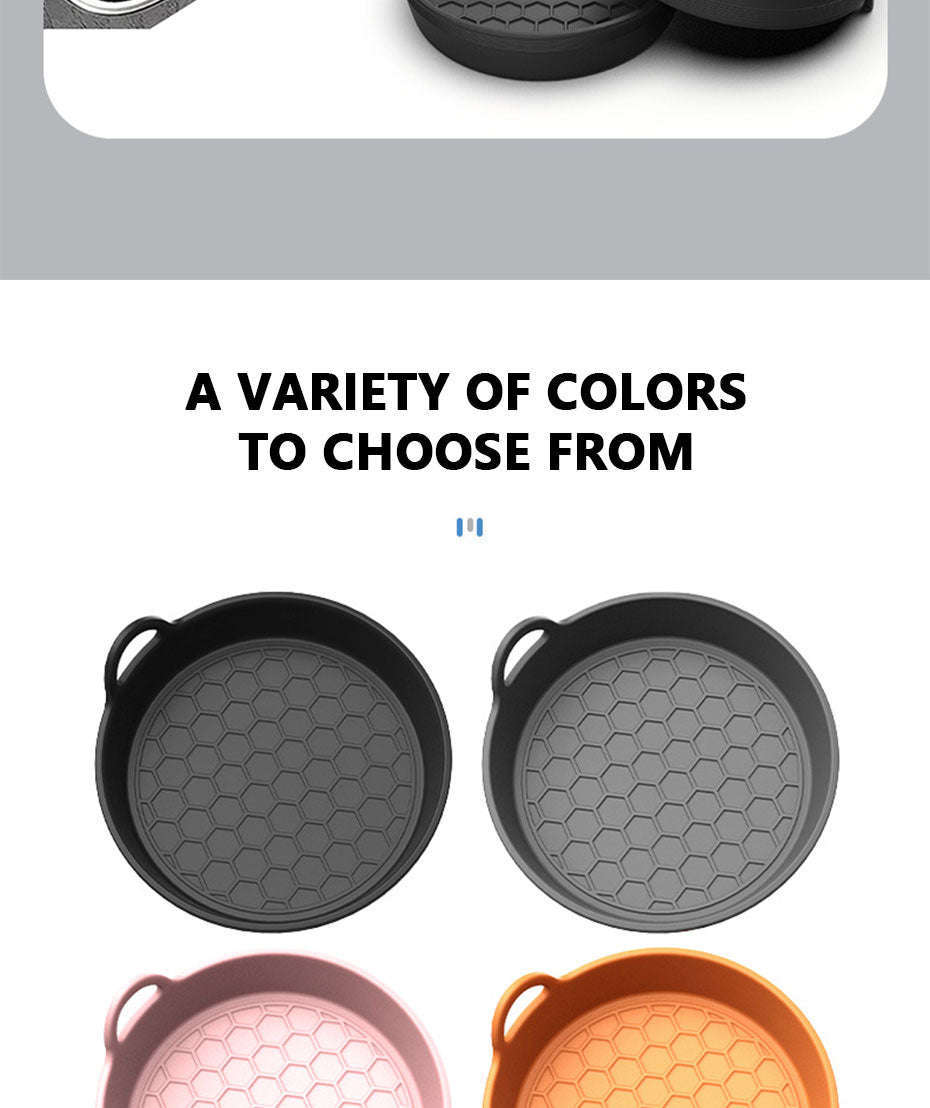 2-Piece Anti-Slip Car Coaster Silicone Drink Holder Pads-Black 2pcs