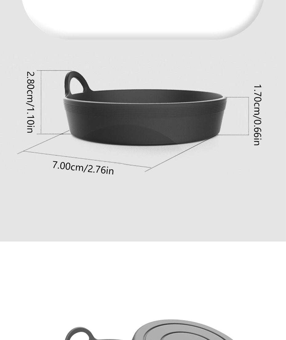 2-Piece Anti-Slip Car Coaster Silicone Drink Holder Pads-Black 2pcs