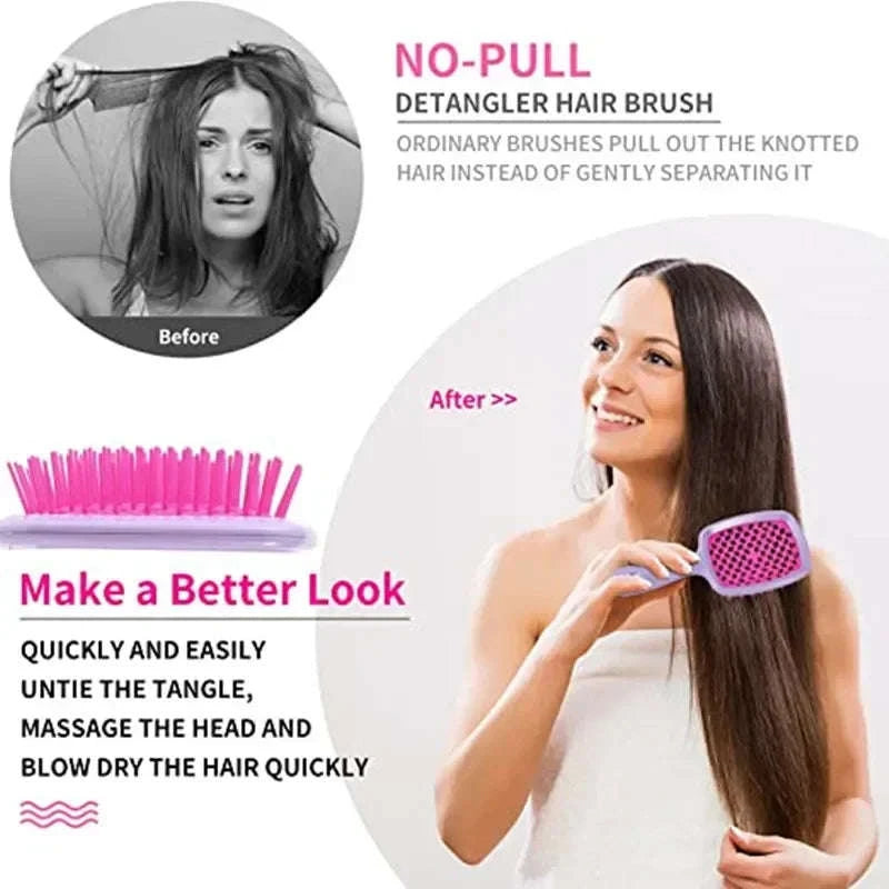 2-Piece Anti-Static Hair Comb Set for Wet & Dry Styling-WS024-B / United States