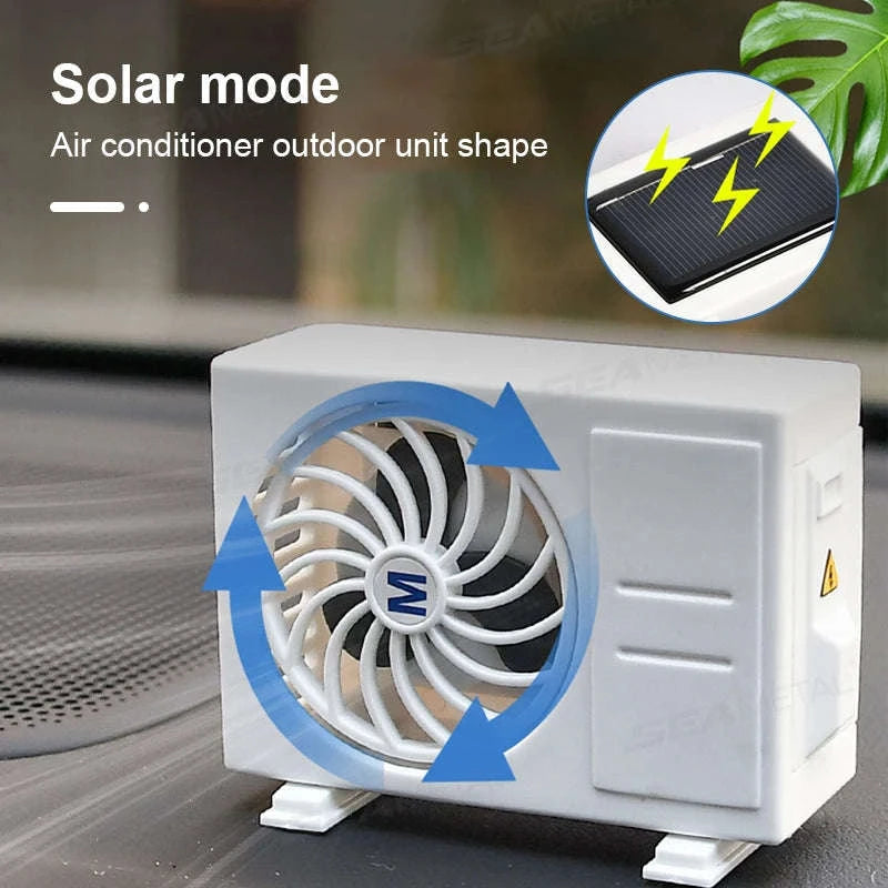 2-Piece Car Air Freshener Solar Rotation Air Vent Diffuser-Lemon scent