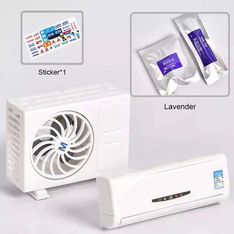 2-Piece Car Air Freshener Solar Rotation Air Vent Diffuser-Lemon scent