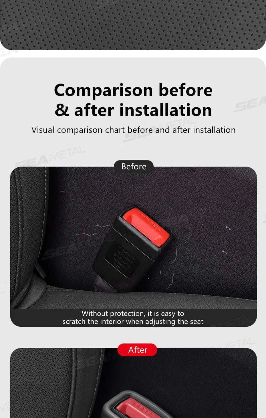 2-Piece Car Seat Belt Buckle Cover-Brown